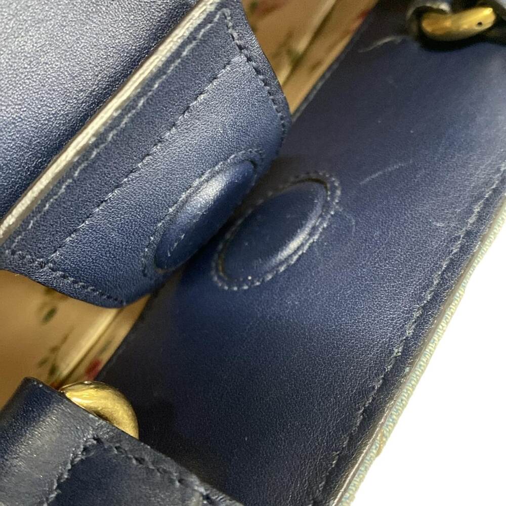 Gucci GG Marmont Handbag 448054 Blue Navy Denim Leather - Picture 12 of 15